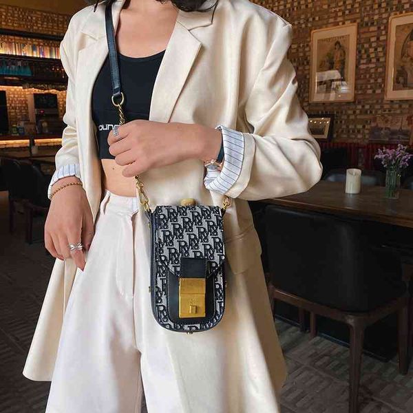 classic early spring new canvas embroidered mini mobile phone single shoulder diagonal women's handbag handbags